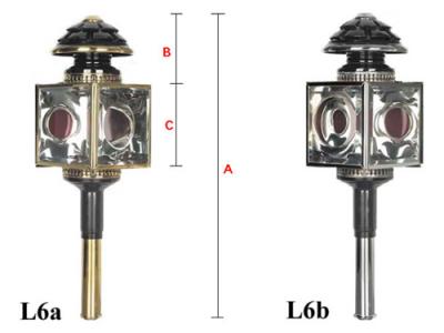 馬車ランプ/ランプ/クロム(b)--L6b