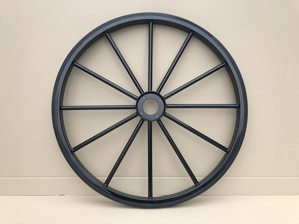 交換用「馬車車輪x4」(汎用品)【LH黒】